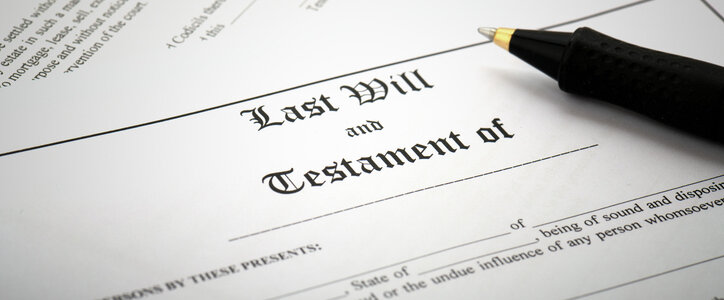 Last Will & testament document